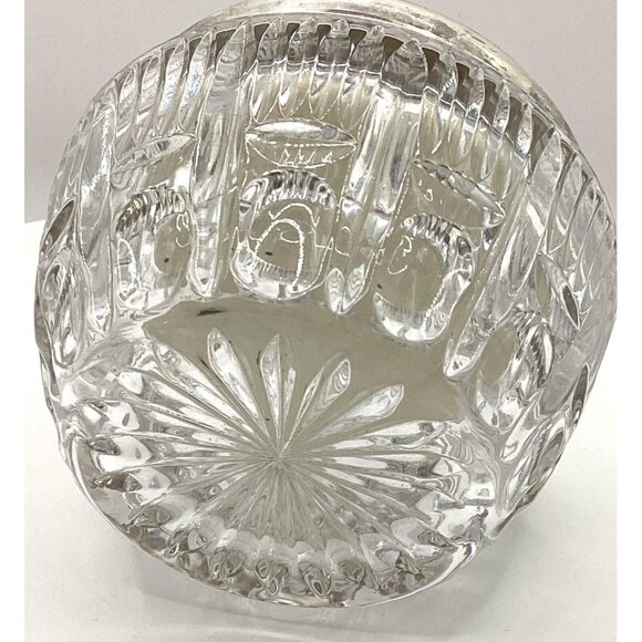 1940-50s Musical Cut Glass Powder Vanity Jar West Germany Silver RARE - Picture 4 of 11